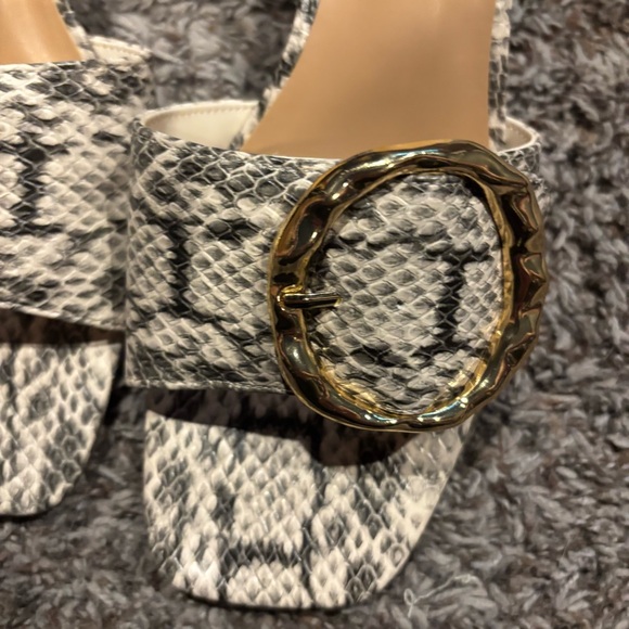 A New Day Snakeskin Pattern Mules with Buckle - Picture 2 of 5